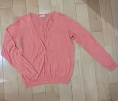 【GU】オレンジピンク カーディガン 長袖