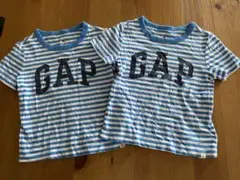 GAP 青と白のストライプ Tシャツ 3歳用