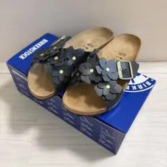 BIRKENSTOCK サンダル ブラック フラワーモチーフ 37 - メルカリ