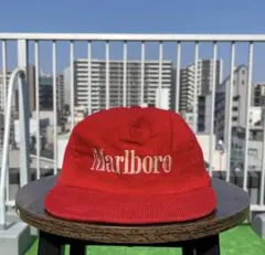 Marlboro コーデュロイキャップ 赤　90s USA製