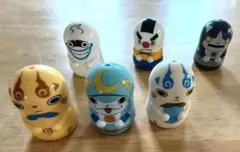 妖怪ウォッチ ひゃくれつ肉球ゲームの人形のみ　6個のサムネイル