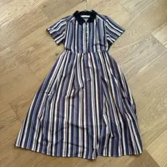ストライプ 半袖 シャツ ワンピース