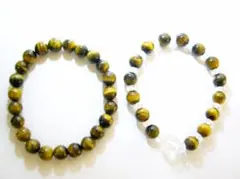 【パワーストーン タイガーアイ ブレスレット 2本セット】虎目石 天然石 開運