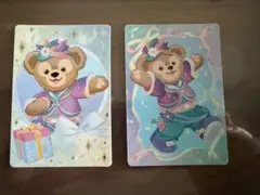 香港ディズニーランド 20周年 ダッフィー トレカ 2枚セットのサムネイル