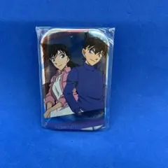 名探偵コナン メタルまるかく　缶バッジ　工藤新一＆毛利蘭