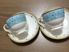 WEDGWOODウエッジウッド ターコイズ カップ&ソーサー
