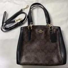 美品】 COACH F73293 シグネチャー トートバッグ ブラウン PVC - メルカリ