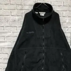 コロンビア　フリースジャケット　ブラックXL ロゴ刺繍アウトドア1118