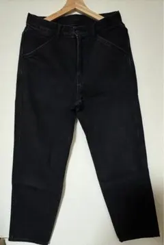 【古着】UNIQLO ワイドフィットジーンズ　ブラック　S〜M