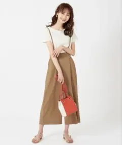 anysis ワイドパンツ サスペンダー付き ベージュ　M