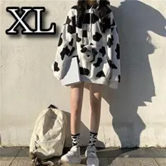 パーカー ダルメシアン 牛柄 カットソー 長袖 XL