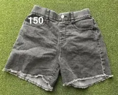 グローバルワーク　ショートパンツ　ブラックデニム　150