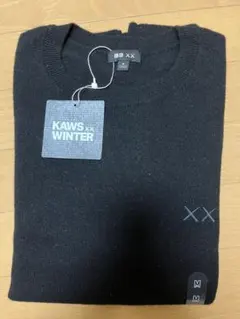 UNIQLO kaws カウズ ウィンター カシミヤクルーネックセーター　黒　M