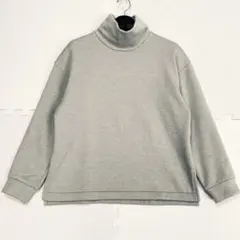 UNIQLO 裏起毛トレーナー ベージュ タートルネック トレーナー Mサイズ