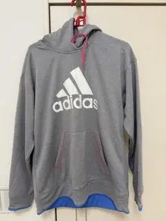 adidas アディダス プルオーバーパーカー グレー L 新品のサムネイル
