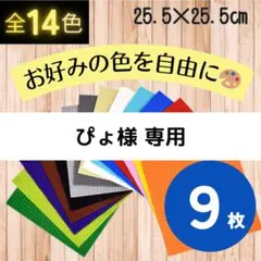 ▻【ぴょ様専用】 LEGO ９枚 基礎板 互換 プレート 基盤 レゴ 板 土台