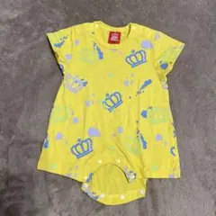 お値下げ！baby doll王冠プリント イエローロンパース 95cm以下