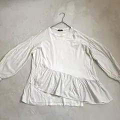 【美品】AS KNOW AS pinky 裾フリル ボリューム袖 カットソー