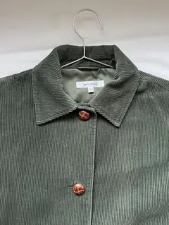 Moussy ダークグリーン コーデュロイ ロングコート