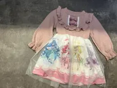 プリキュアキャラクター ワンピース 長袖　100