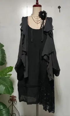 y2k フェアリーグランジノースリーブチュニックとベストセット