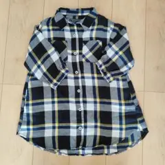 BREEZE　チェック柄　長袖シャツワンピース 100cm　秋冬