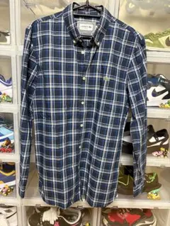 LACOSTE 美品 ネイビー チェック シャツ mサイズ