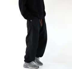 What's up? NYLON RIPSTOP PANTS 黒