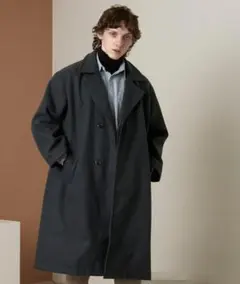 EMMA CLOTHES オーバーサイズ ビーバーメルトンロングチェスターコート