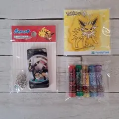 ポケモン キャップ　イーブイ＆ブラッキー　サンダース　キーホルダー セット