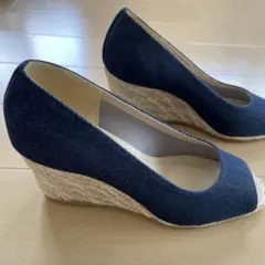 美品　DIANA オープントゥウェッジサンダル