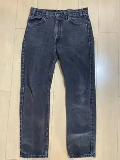 (値下げ)リーバイスブラックデニム505 W33 L30 ®️オレンジタブ