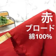 ◆２個限定◆＜３ｍ＞日本製生地＊綿＊コットン＊ブロード＊赤＊無地＊runpo＊２