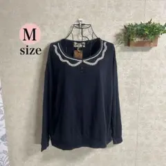装飾付き長袖トップス Mサイズ
