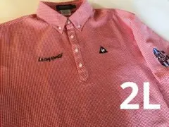 大きいLE COQ GOLF ルコックゴルフ半袖ポロシャツ2L プラスサイズ￼