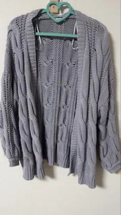 【良品】長袖ニットカーディガン