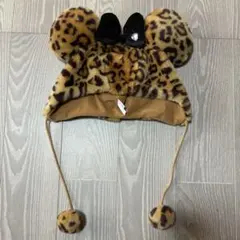 初期 ヒョウ柄ファー耳付きキャップ ミニー ディズニーのサムネイル