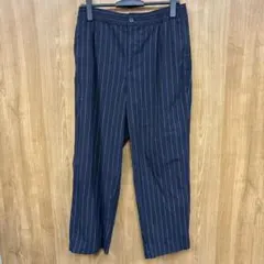 即決 GU ジーユー ストライプワイドイージーパンツ S