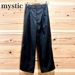 ミスティック タックワイドパンツ ブラック ウエストゴム フェミニン リラックス
