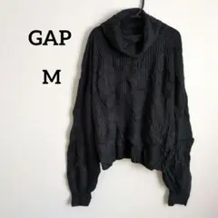 GAP 【M】ブラック ハイネックセーター セーター 黒 レディース