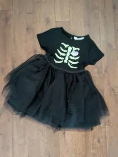 H&M スケルトンプリントドレス