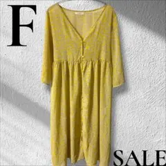 「即日発送」F chocol raffine花柄イエローロングワンピース 長袖