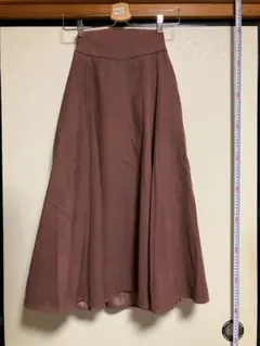 ロングスカート　ボルドー　着丈83cm