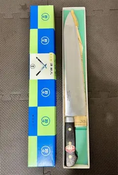 ☆新品送料込☆ステンレス土井型包丁210mm目盛付反り付スライスナイフ