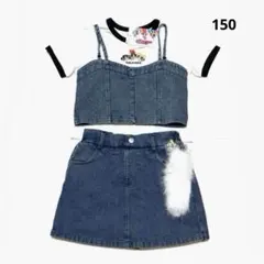 ❤︎ビスチェ❤︎Tシャツ❤︎キュロットパンツ❤︎パワーパフガールズ❤︎新品❤︎セット❤︎150のサムネイル