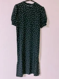 GRL 水玉模様のパフスリーブワンピース