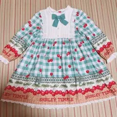 シャーリーテンプル チェリーバスケット 長袖ワンピース 120 美品