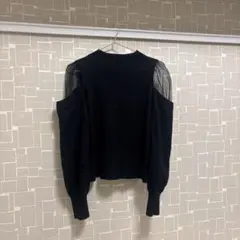 snidel シースルーショルダーニットトップス