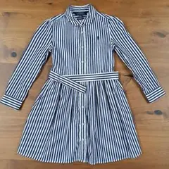 Polo Ralph Lauren ストライプ長袖ワンピース 120cm