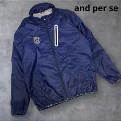 and per se 蓄熱　ジップアップ　ナイロンジャケット　M